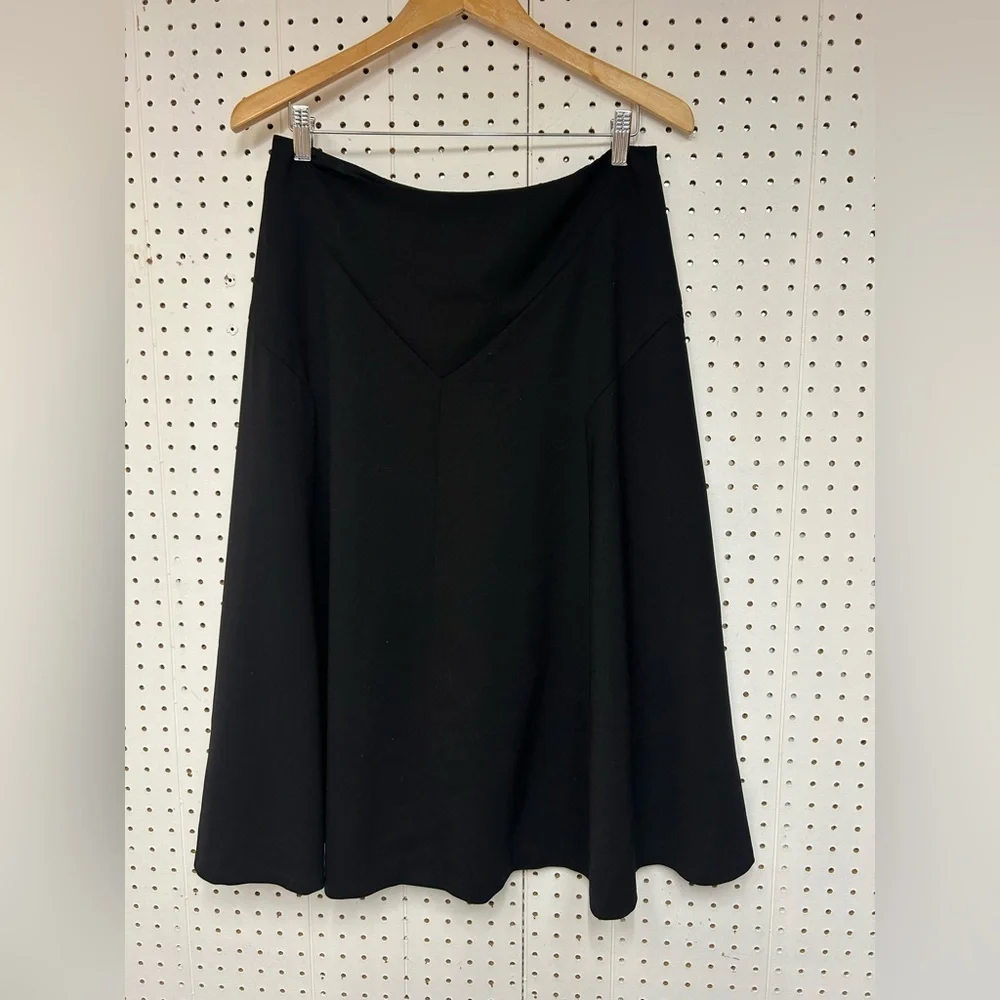 Ralph Lauren Wool Classic Black Midi Skirt